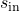 s_{\text{in}}