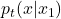 p_t(x|x_1)