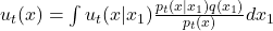 u_t(x) = \int u_t(x|x_1) \frac{p_t(x|x_1) q(x_1)}{p_t(x)} dx_1